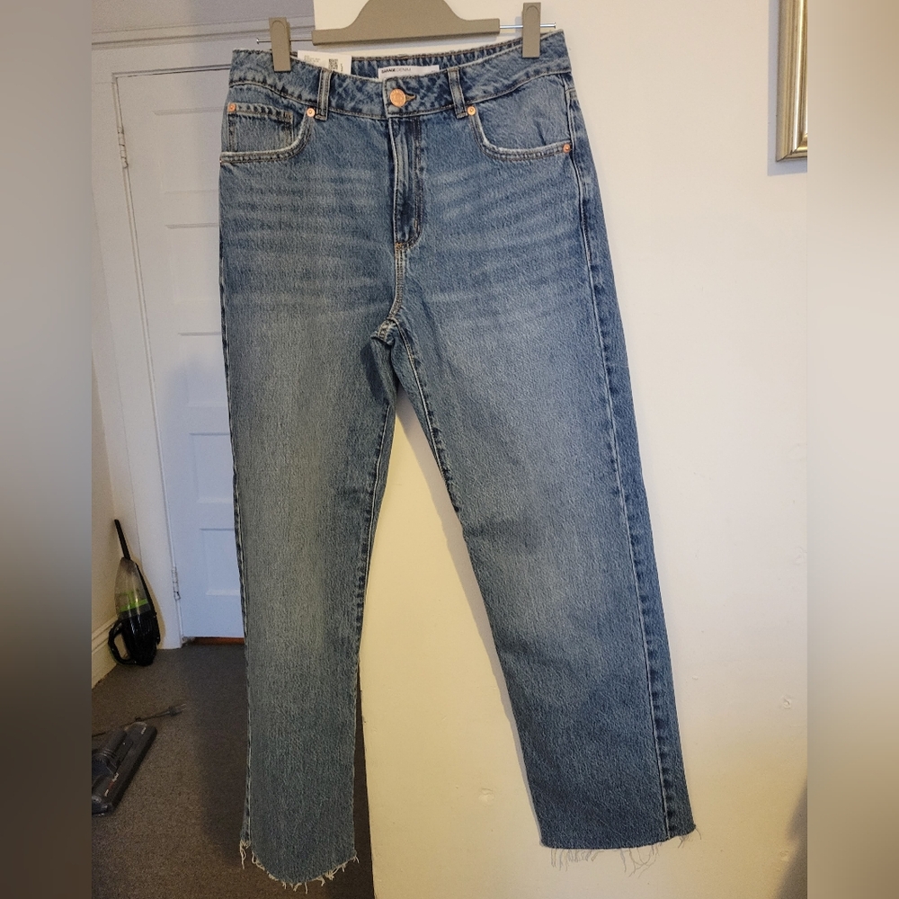 Garage Slouchy Rachel Blue Straight Leg Jeans Sz 27